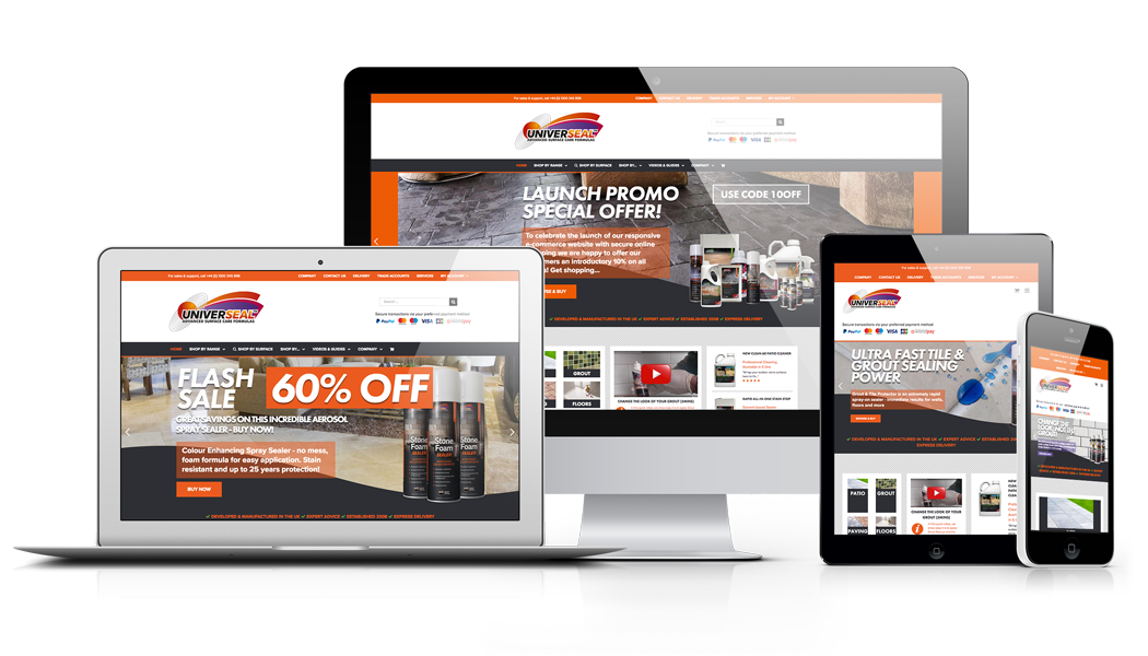 Catalyst Design Projects: Universeal Sealants Website Redesign